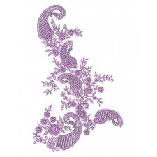 Retro Paisley Pattern Embroidery Design
