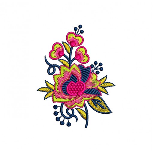 Rose Embroidery For Mexican Skirts