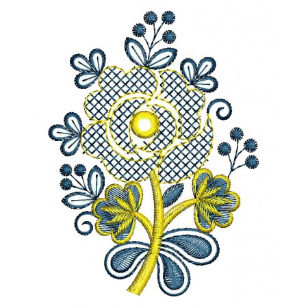 Rose Flower Embroidery Design 26198