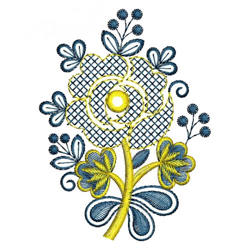 Rose Flower Embroidery Design 26198