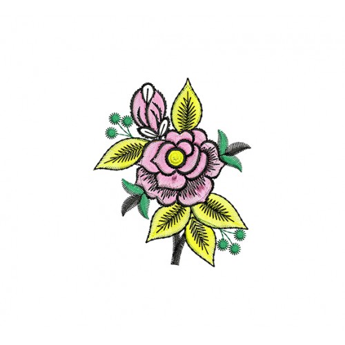 Rose Patch Embroidery Pattern