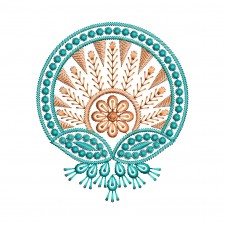 Round Flower Patch Embroidery