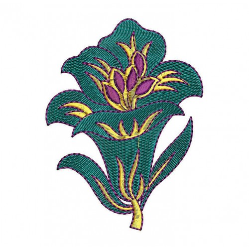 Royal Jasmine Flower Embroidery Design 17114