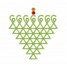 Saraswati Yantra Symbol Embroidery