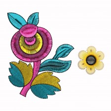 Scandinavian Flower Embroidery Design Scandinavian Flower Embroidery Design