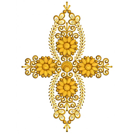 Scarf Butta Embroidery Design 25352