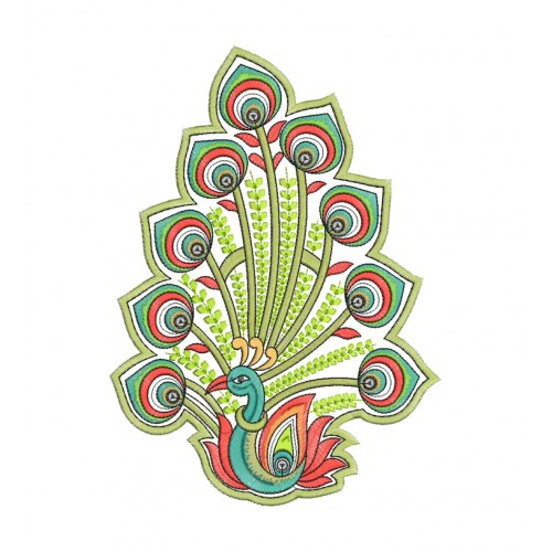 Sequins Peacock Embroidery Design