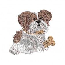 Shih Tzu Embroidery Design