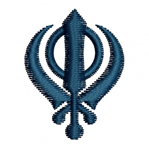 Sikh Khanda Symbol Embroidery