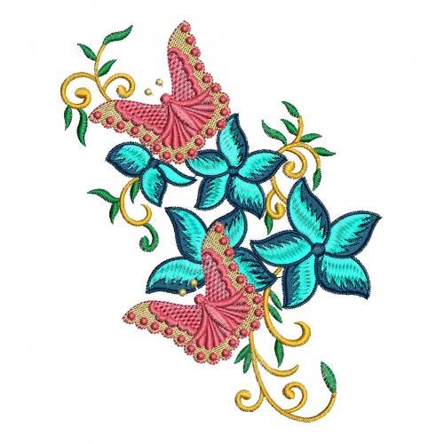 Simple Butterfly Embroidery Design