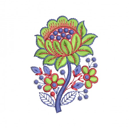 Simple Floral Embroidery Design