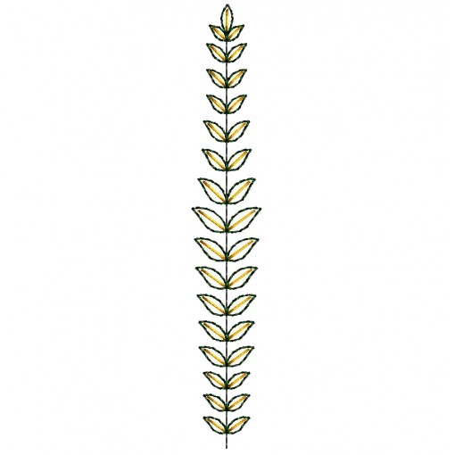 Simple Leaf Embroidery Design