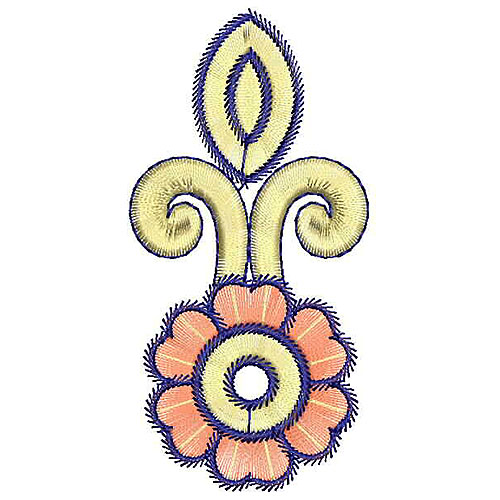 Small Flower Applique Embroidery Design 24796