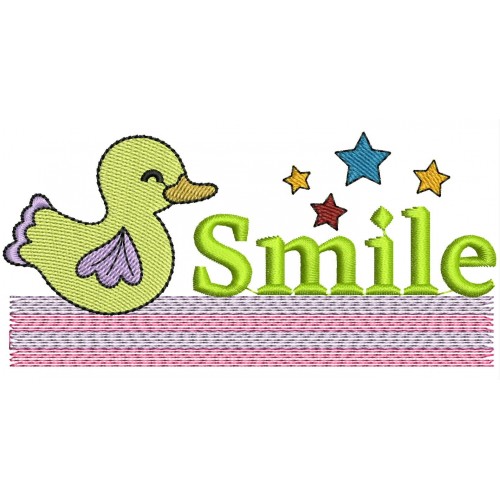 Smile Embroidery Text Design