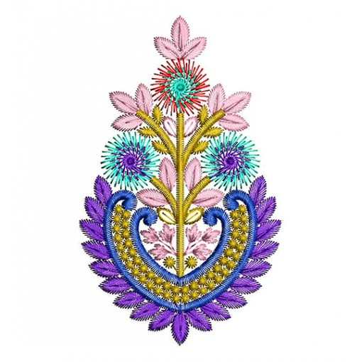 Snowflake Floral Embroidery Applique