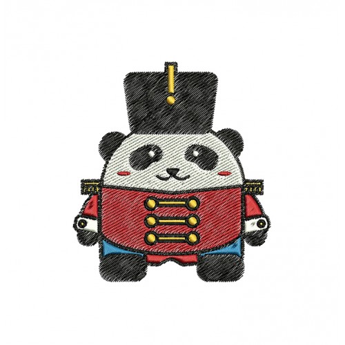 Soldier Panda Embroidery
