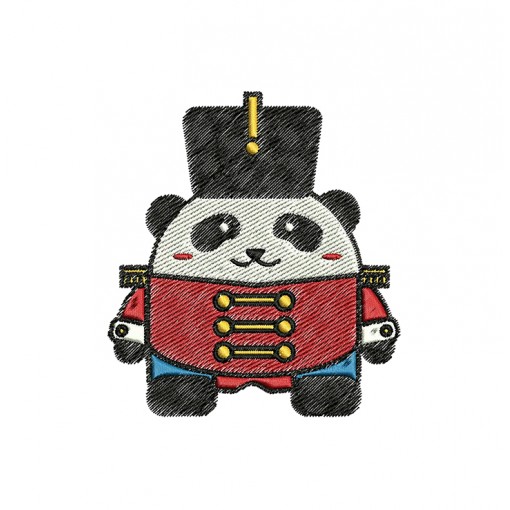 Soldier Panda Embroidery