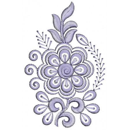Spring Flower Applique Embroidery Design 25850