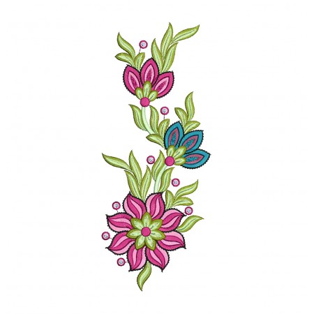 Spring Flower Embroidery Patch