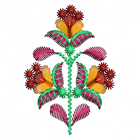 Spring Flowers Embroidery Design