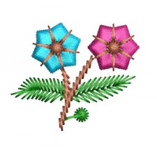 Star Flowers Embroidery Pattern