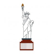 Statue Of Liberty Embroidery Design