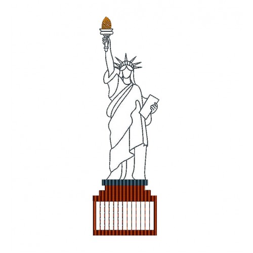 Statue Of Liberty Embroidery Design