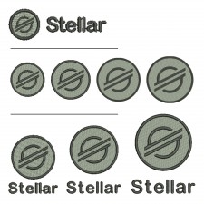 Stellar Crypto Coin Machine Embroidery Design Stellar Crypto Coin Machine Embroidery Design