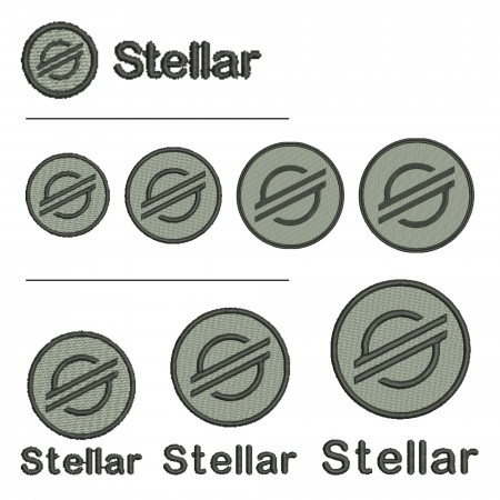 Stellar Crypto Coin Machine Embroidery Design