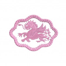  Striking Korean Dragon Embroidery Design (1 Color, 7.6cm x 10.2cm)