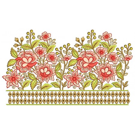 Suit Border Embroidery Design