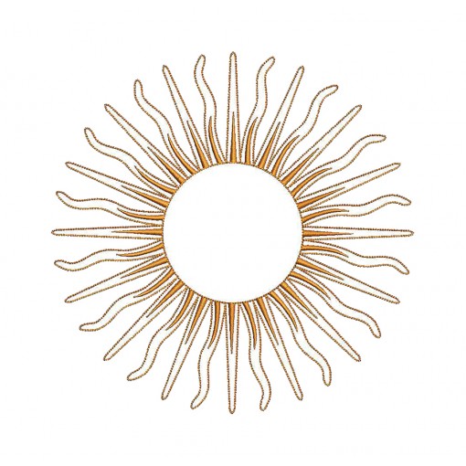 Sun Embroidery Pattern