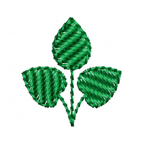 Three Leaves Embroidery Design