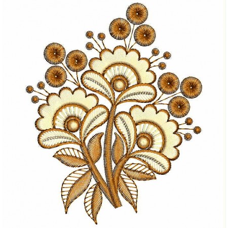 Tiny Flower Applique Embroidery Design 24860