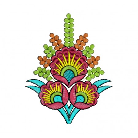 Traditional Coat Patch Embroidery Design