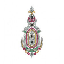 Traditional Curtain Embroidery Pattern