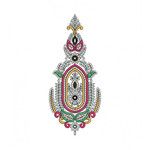 Traditional Curtain Embroidery Pattern