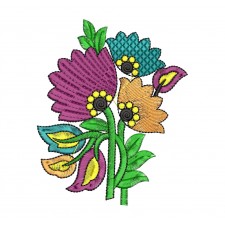 Traditional Hungarian Kalocsai Folk Machine Embroidery Design