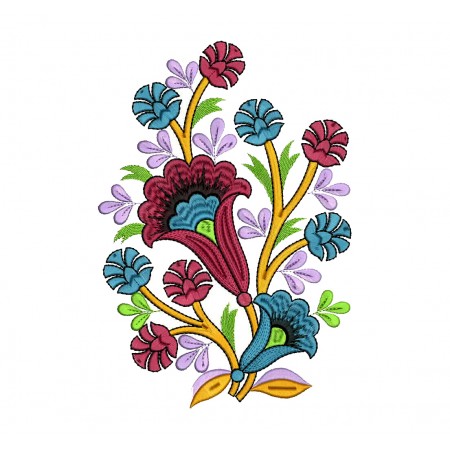 Traditional Ottoman Turkey Patch Embroidery Design