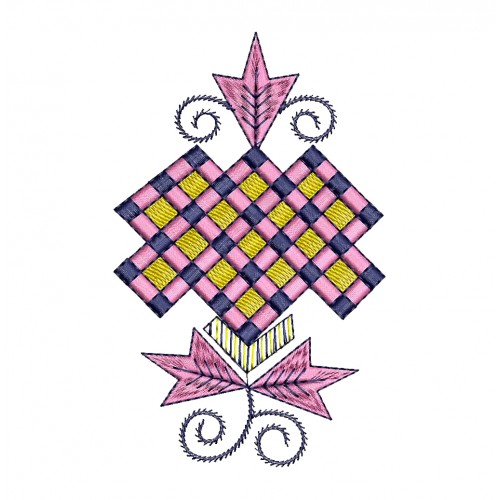 Traditional Portuguese Style Folk Embroidery Pattern