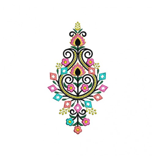 Traditional Russian Dress Embroidery Design