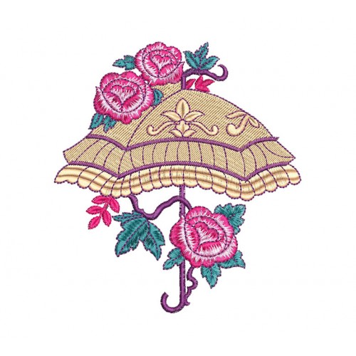 Umbrella Embroidery Design