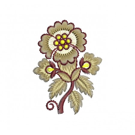 Unique Flower Butta Embroidery Design