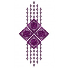 Unique Jumkha Style Applique Embroidery Design 25348