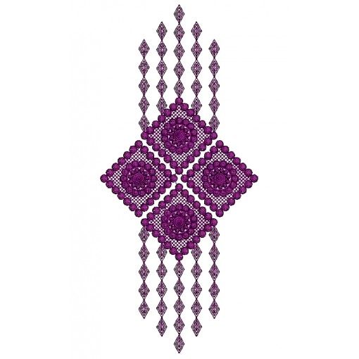 Unique Jumkha Style Applique Embroidery Design 25348