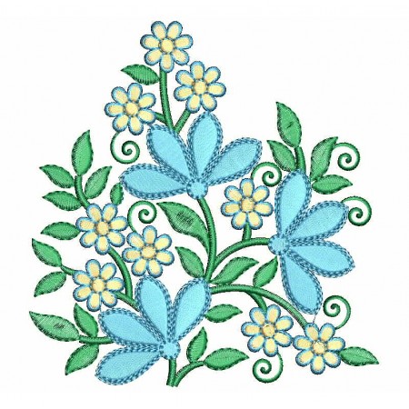 Vector Flower Applique Embroidery Design 25113