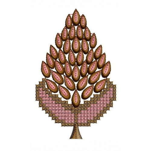 Victorian Leaf Applique Embroidery Design 24892