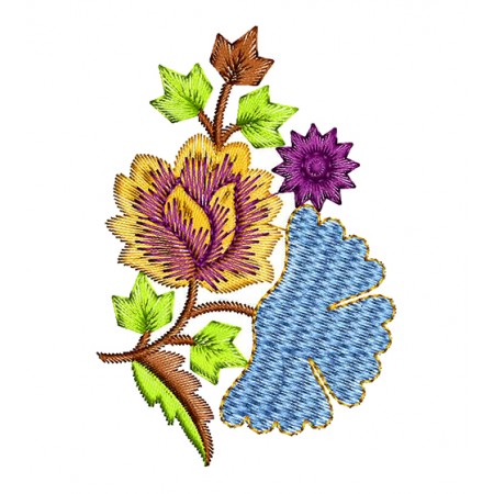 Vintage Decorative Floral Plant Embroidery