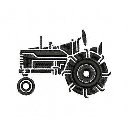 Vintage Farm Tractor Embroidery Design