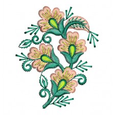 Vintage Floral Embroidery For Long Sleeve Blouse